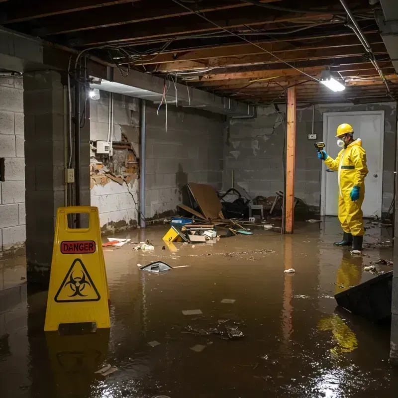 Flooded Basement Electrical Hazard in East Greenwich, RI Property